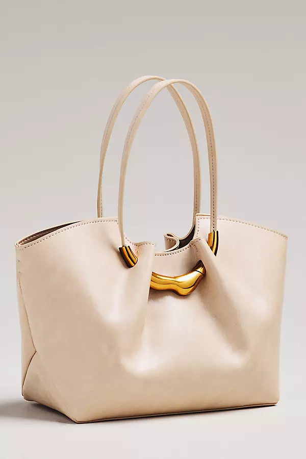 Molten Hardware Shiny Textured Tote | Anthropologie (US)