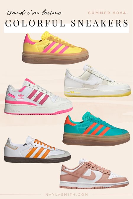 Summer 2024 trend - fun colorful sneakers

Yellow & pink adidas gazelles, Nike dunks, orange sambas


#LTKsummer #LTKshoes #LTKstyletip