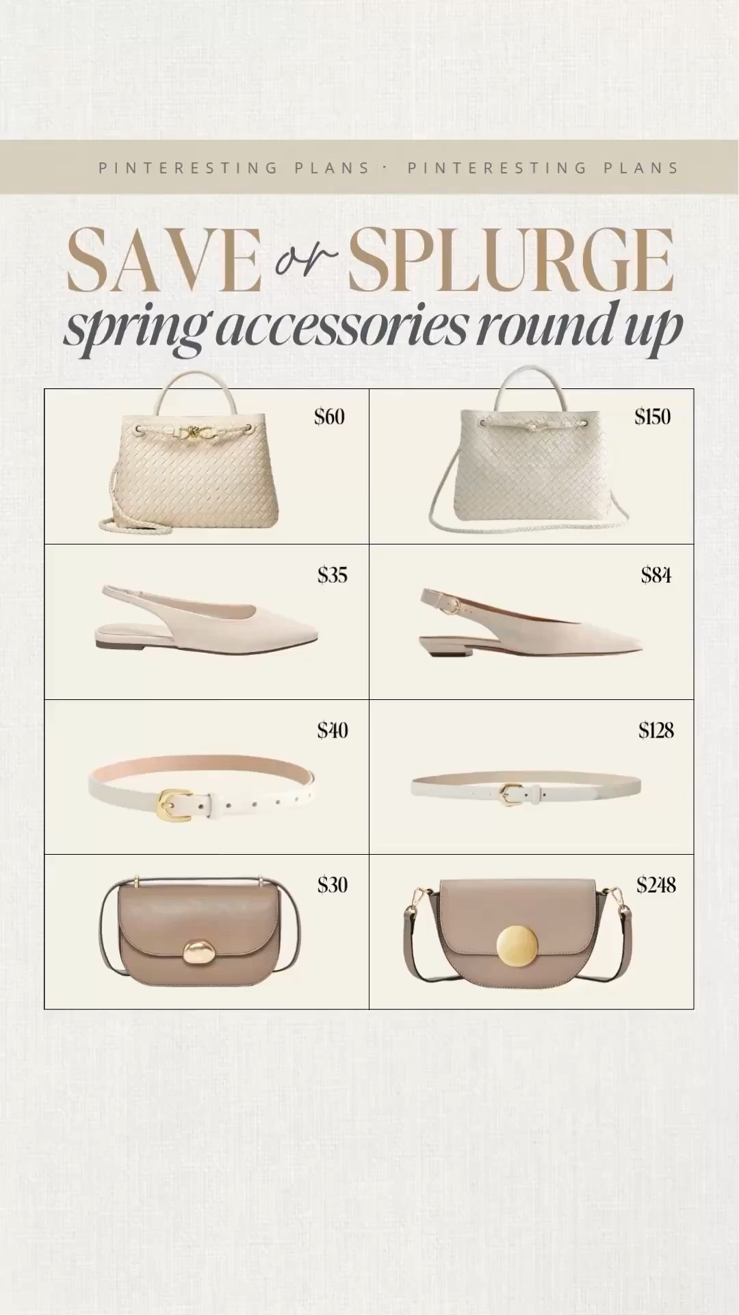 Save or splurge spring accessories round up 🙌🏻🙌🏻

#LTKootd #LTKSeasonal #LTKWorkwear

#LTKshoecrush #LTKfindsunder100 #LTKstyletip