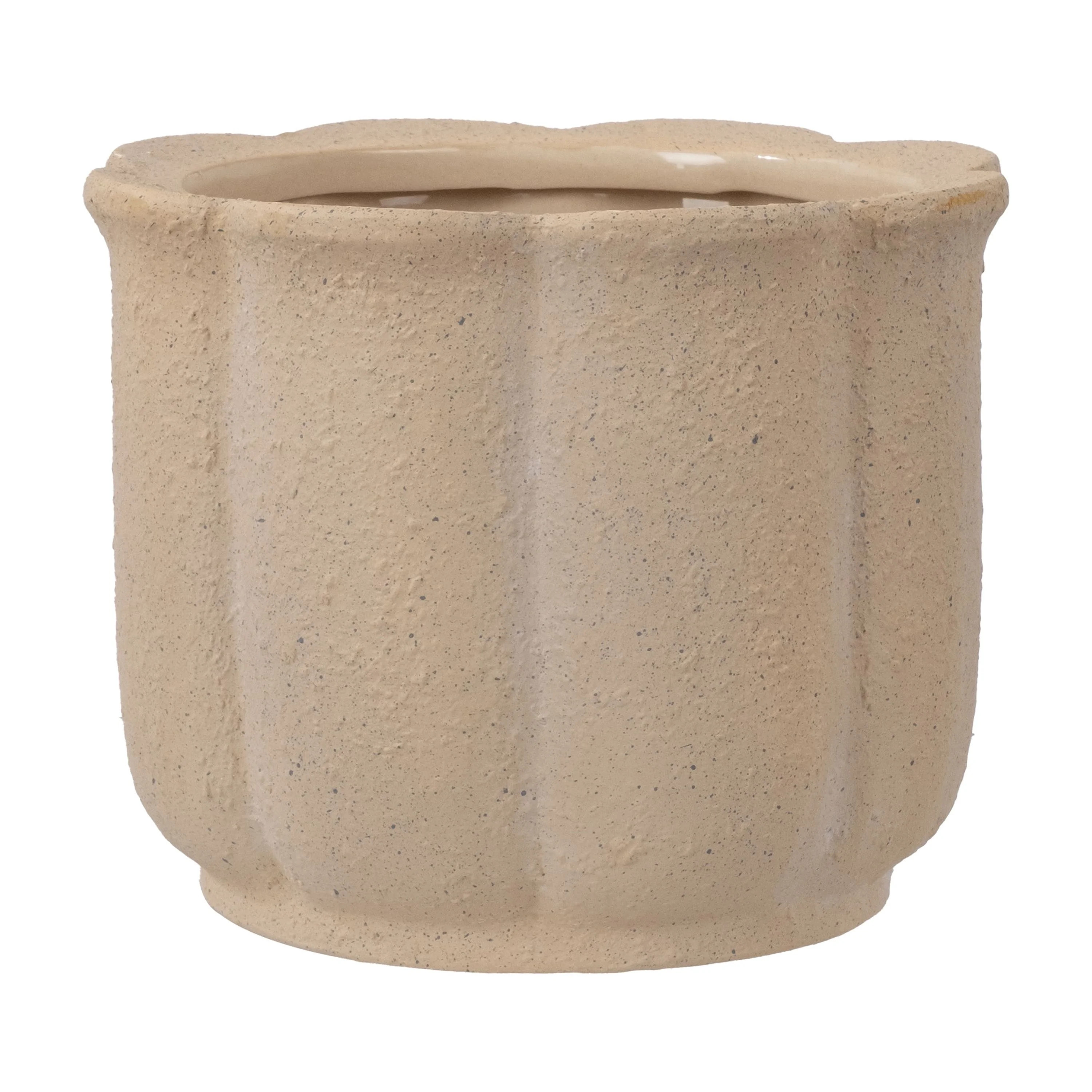 My Texas House 8" Ceramic Flower Planter Tan 8.2" Diameter x 6.5" Height | Walmart (US)