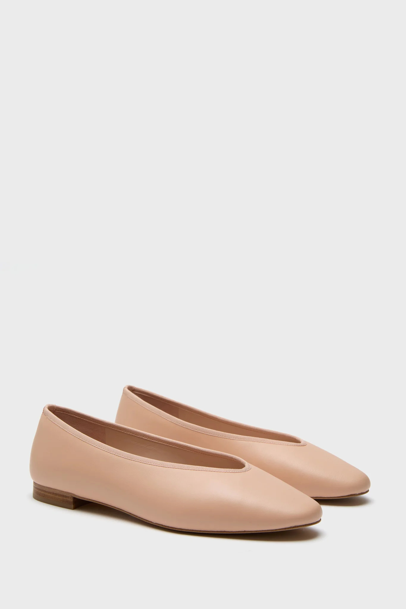Ballet Pink Leather Nina Flats | Tuckernuck (US)