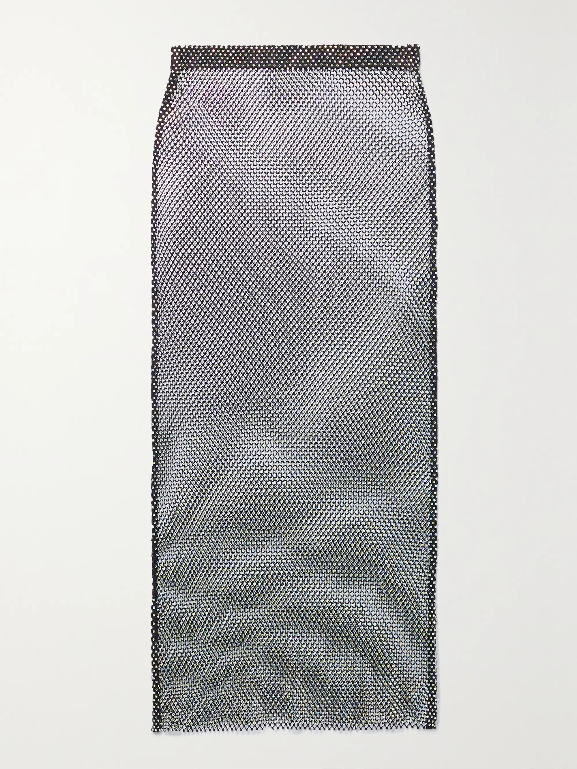 Crystal-embellished open-knit midi skirt | NET-A-PORTER (US)