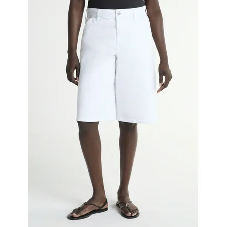 Scoop Women’s and Women’s Plus Denim Bermuda Shorts Sizes 0-28 Plus | Walmart (US)