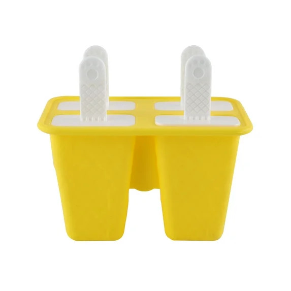Embossed Sea Star Silicone Ice Pop Molds - Reusable & Dishwasher Safe, Yellow | Walmart (US)