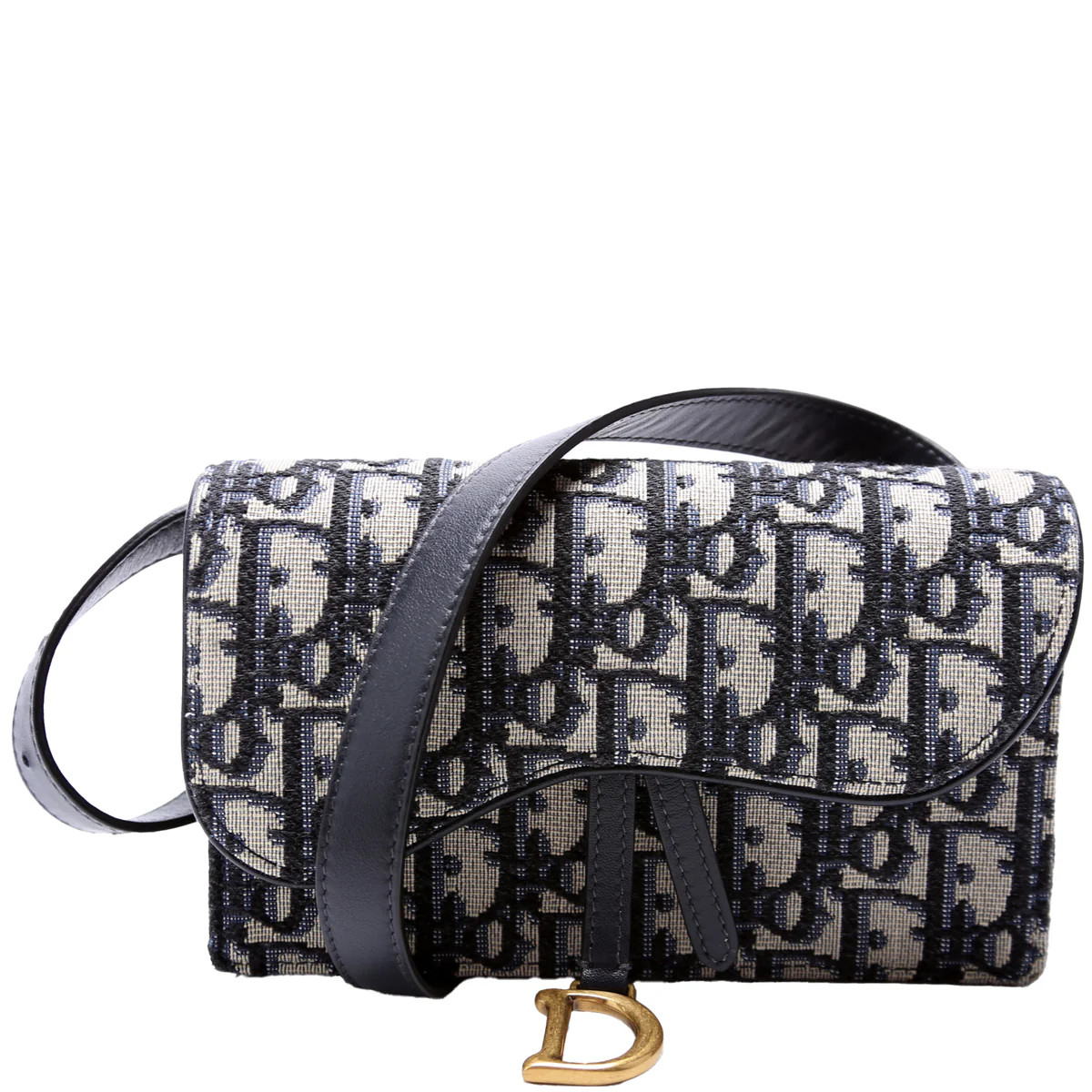 Slim Saddle Belt Bag Oblique | Keeks Designer Handbags