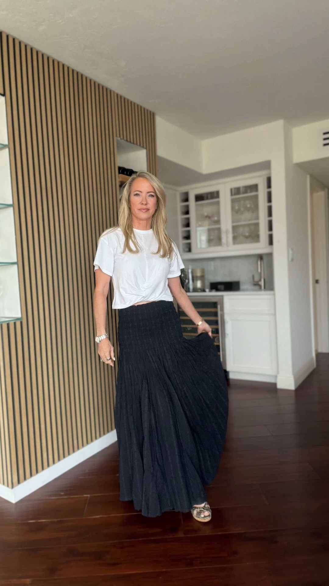 Selling fast, linked some other convertible skirts too!  One piece, two completely different looks. This maxi skirt is already a favorite, but the fact that I can pull it up and wear it as a strapless dress makes it even better. Style it casually with a white tee or dress it up with heels and jewelry.

Two outfits in one? Yes, please.

#LTKootd #LTKOver40 #LTKSeasonal