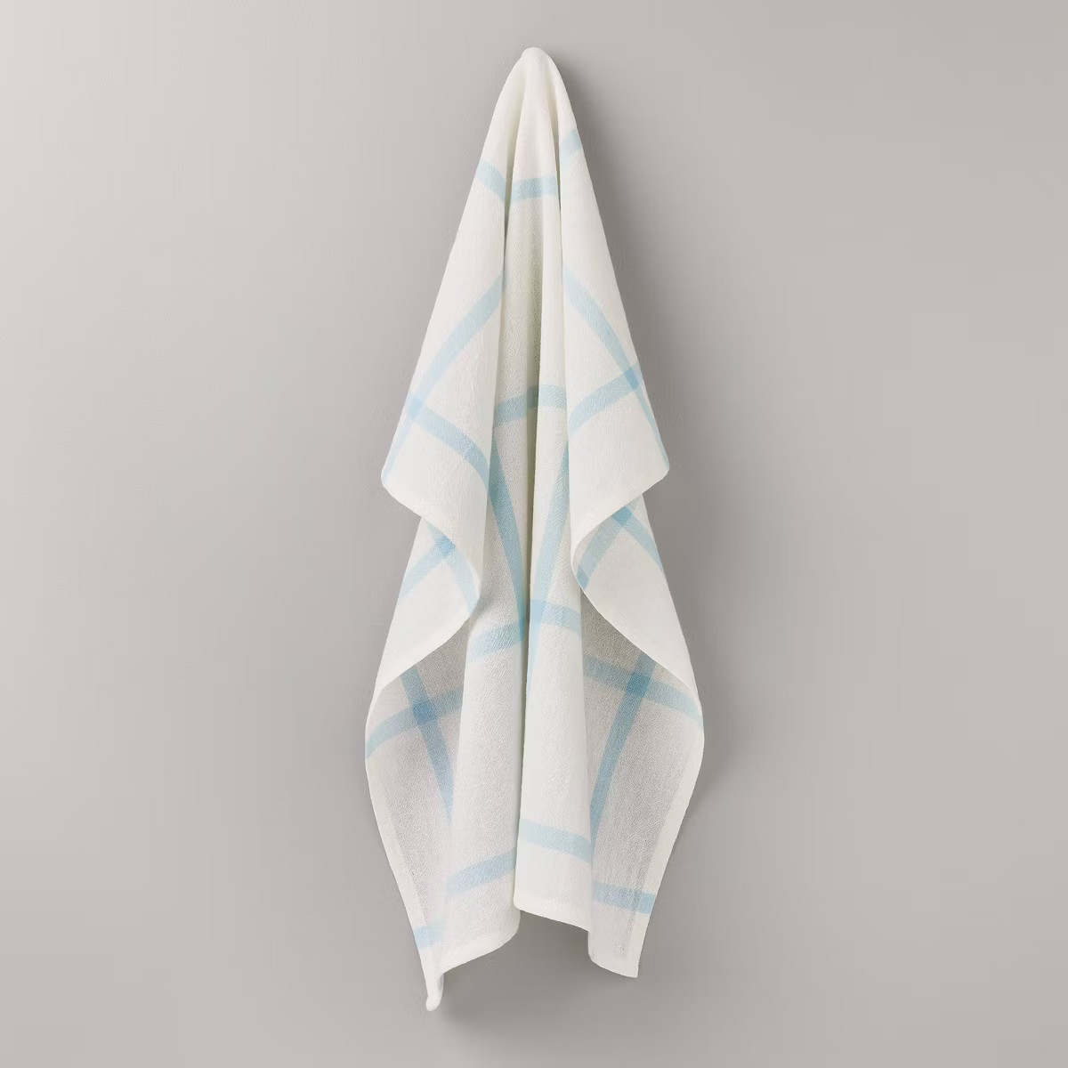 Windowpane Flour Sack Kitchen Towel Cream/Light Blue - Hearth & Hand™ with Magnolia | Target