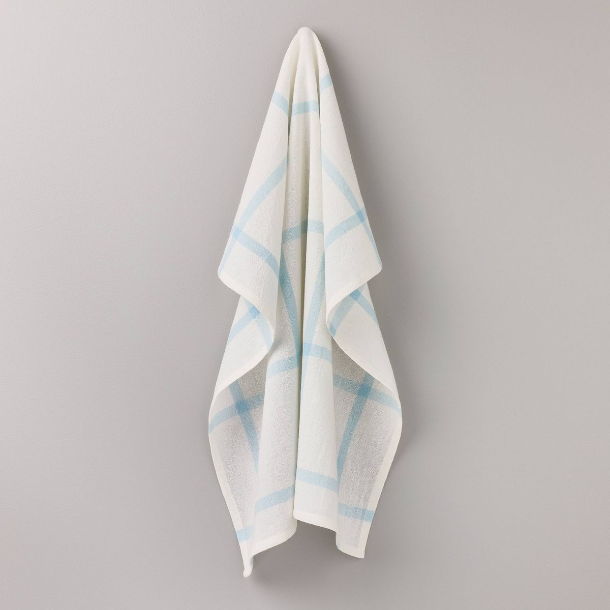 Windowpane Flour Sack Kitchen Towel Cream/Light Blue - Hearth & Hand™ with Magnolia | Target