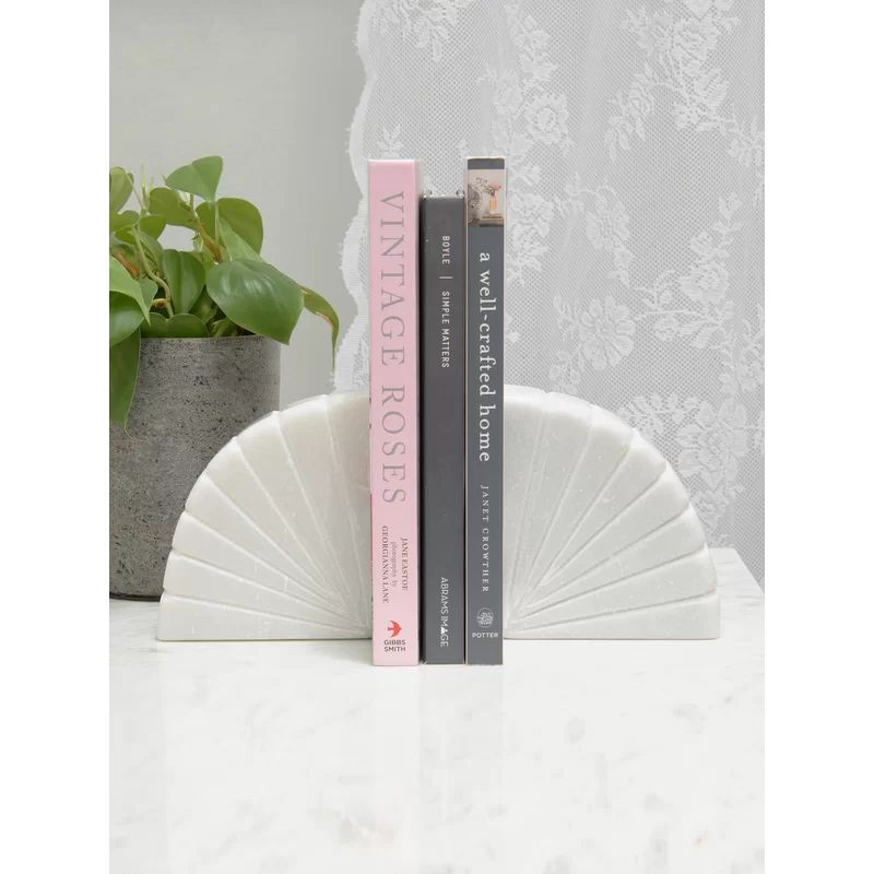 Semicircle Marble Bookends (Set of 2) | Wayfair North America