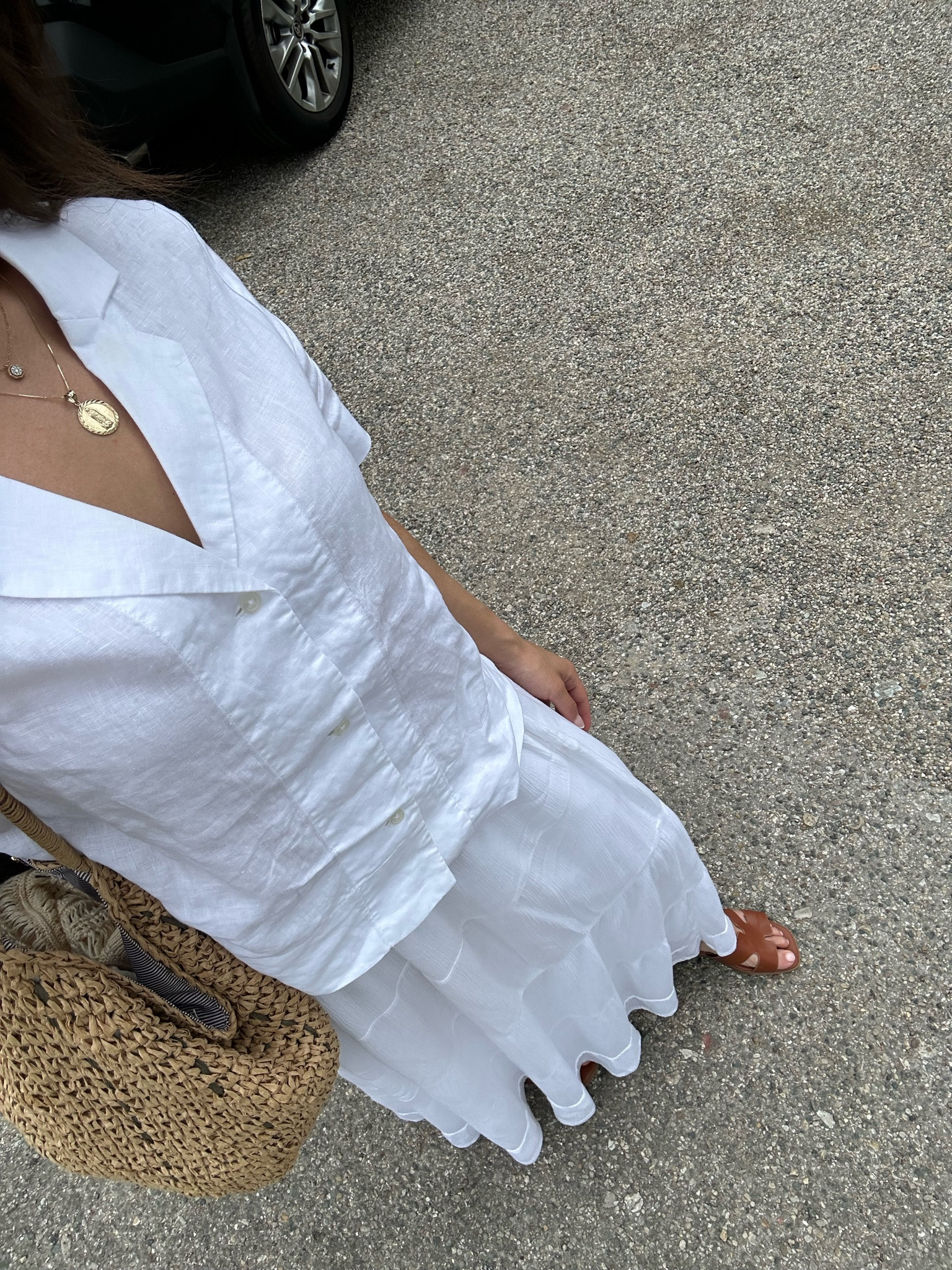 Father's Day 🤍 shirt from quince, skirt Hollister and shoes Amazon. Bag is old target! 

#LTKFindsUnder100 #LTKFindsUnder50 #LTKPetite