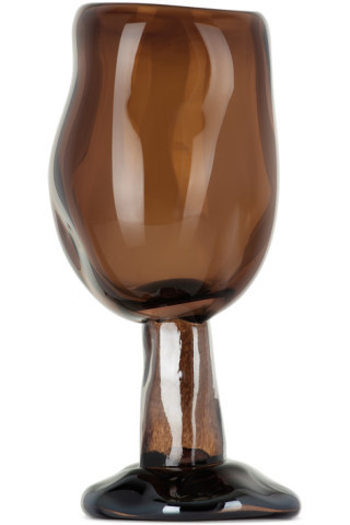 Brown Tall Addled Wine Glass | SSENSE