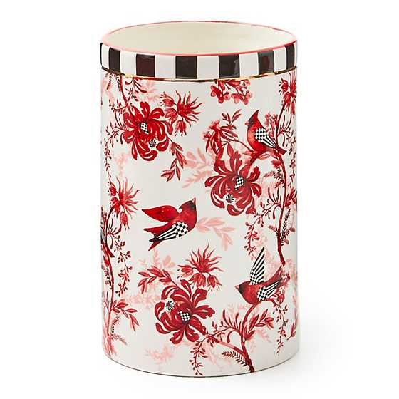 Cardinal Toile Short Vase | MacKenzie-Childs
