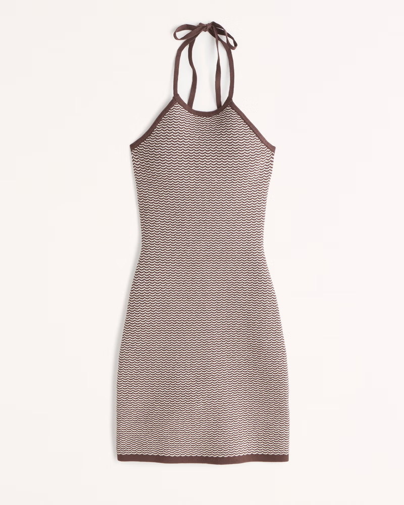 Halter Crochet Mini Dress | Abercrombie & Fitch (US)