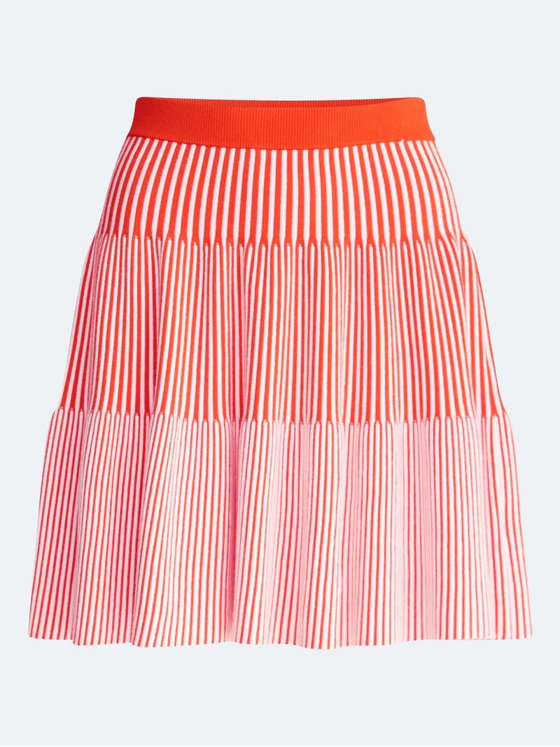 Free Assembly Women's and Women's Plus Ribbed Stitch Tiered Mini Skirt. Sizes XS-4X | Walmart (US)