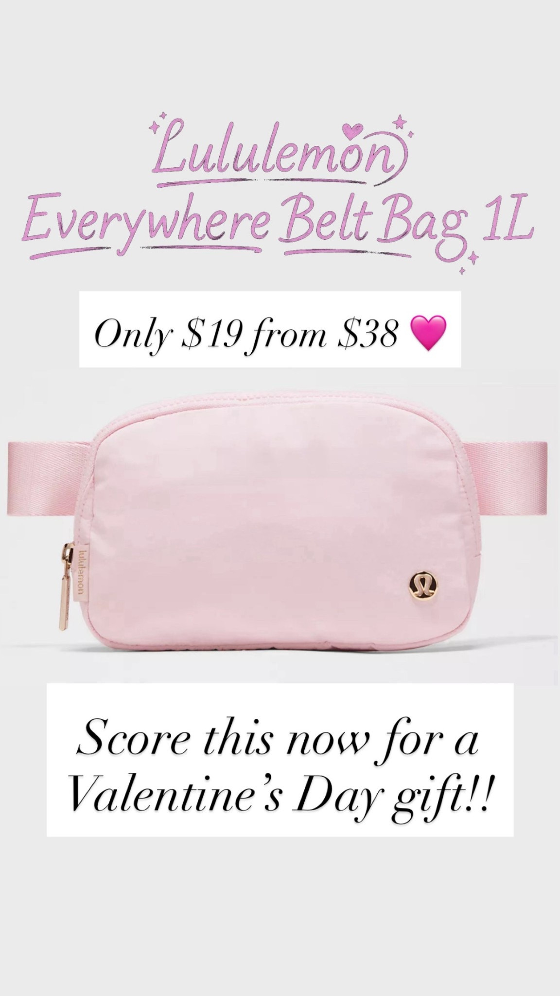 Lululemon belt bag is only $19 right now! This is a great gift for Valentine’s Day!!!

#LTKGiftGuide