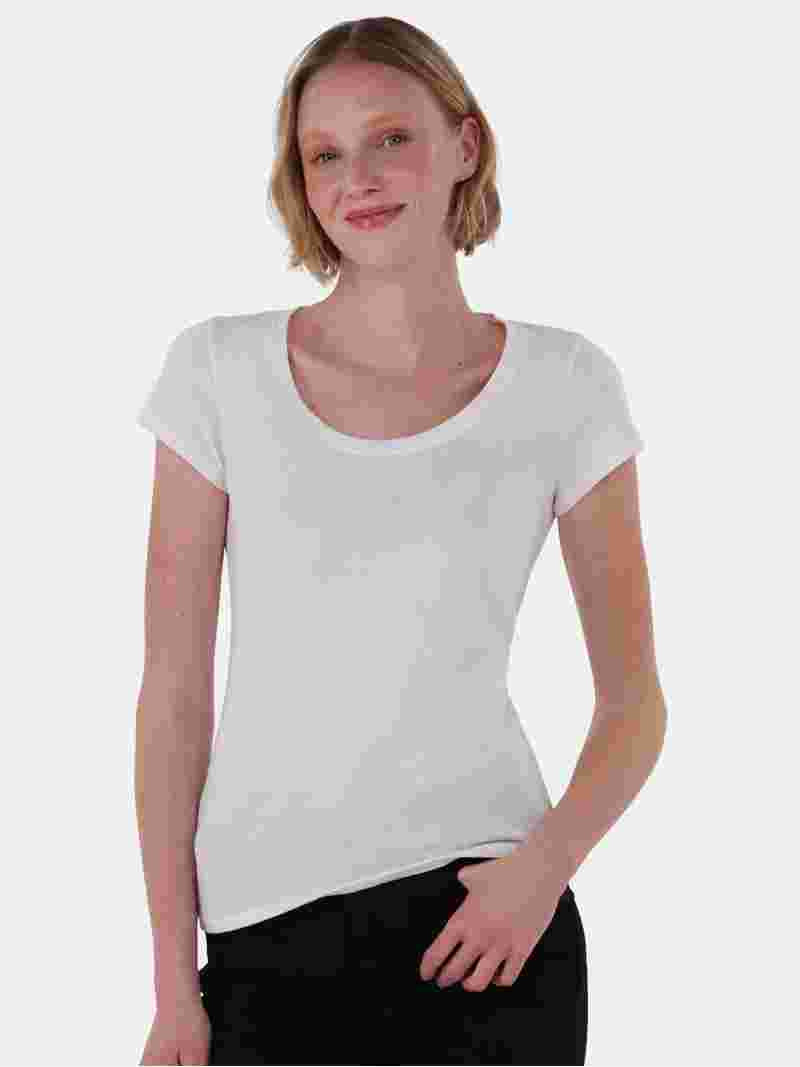 Camiseta de Cuello Redondo con Mangas Cortas para Mujer - Walmart.com | Walmart (US)