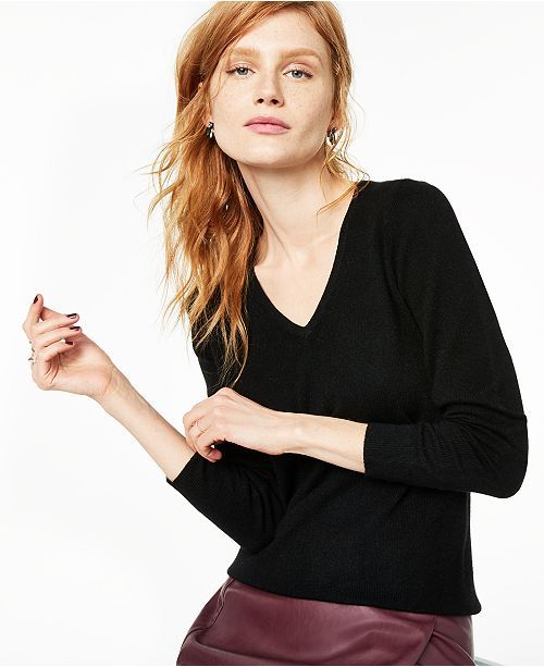 V-Neck Cashmere Sweater, Regular & Petite Sizes, Created For Macy's | Macys (US)
