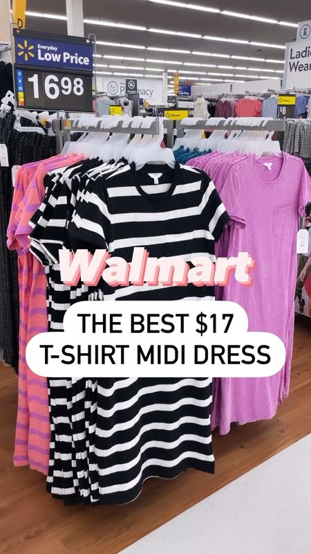 $17 tshirt midi dress from Walmart! Time and tru, outfit reel, shop with me 

#LTKFind #LTKstyletip #LTKunder50