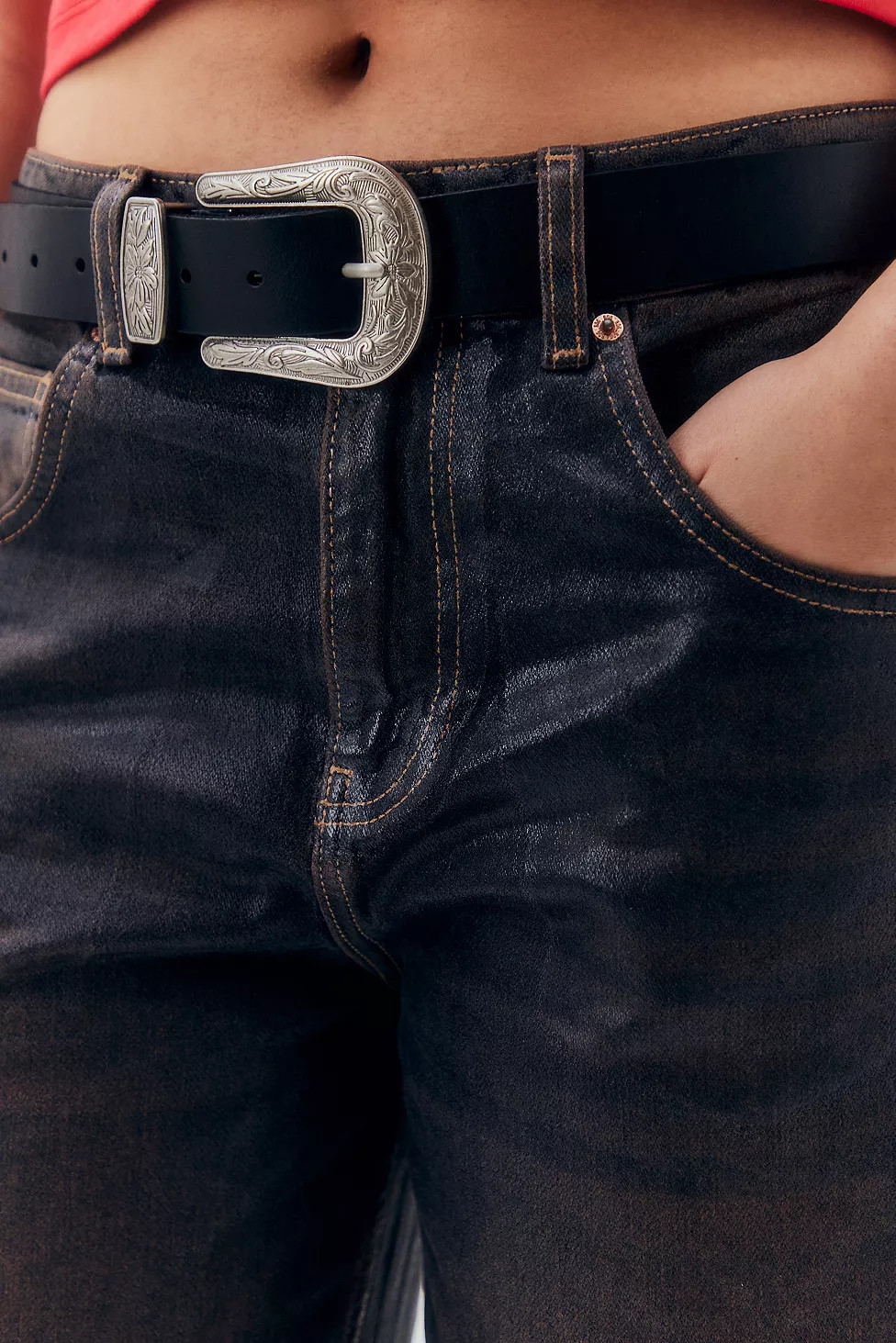 UO Western Leather Belt | Urban Outfitters (EU)