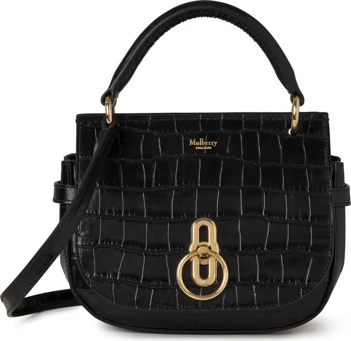 Small Amberley Croc Embossed Leather Satchel | Nordstrom