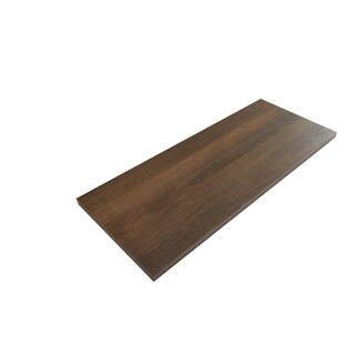 Chestnut Oak Laminated Wood Wall Mounted Shelf 12 in. D x 72 in. L | The Home Depot