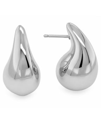 And Now This 18K Gold Plated or Silver Teardrop Small Teardrop Stud Earrings - Silver | Macy's
