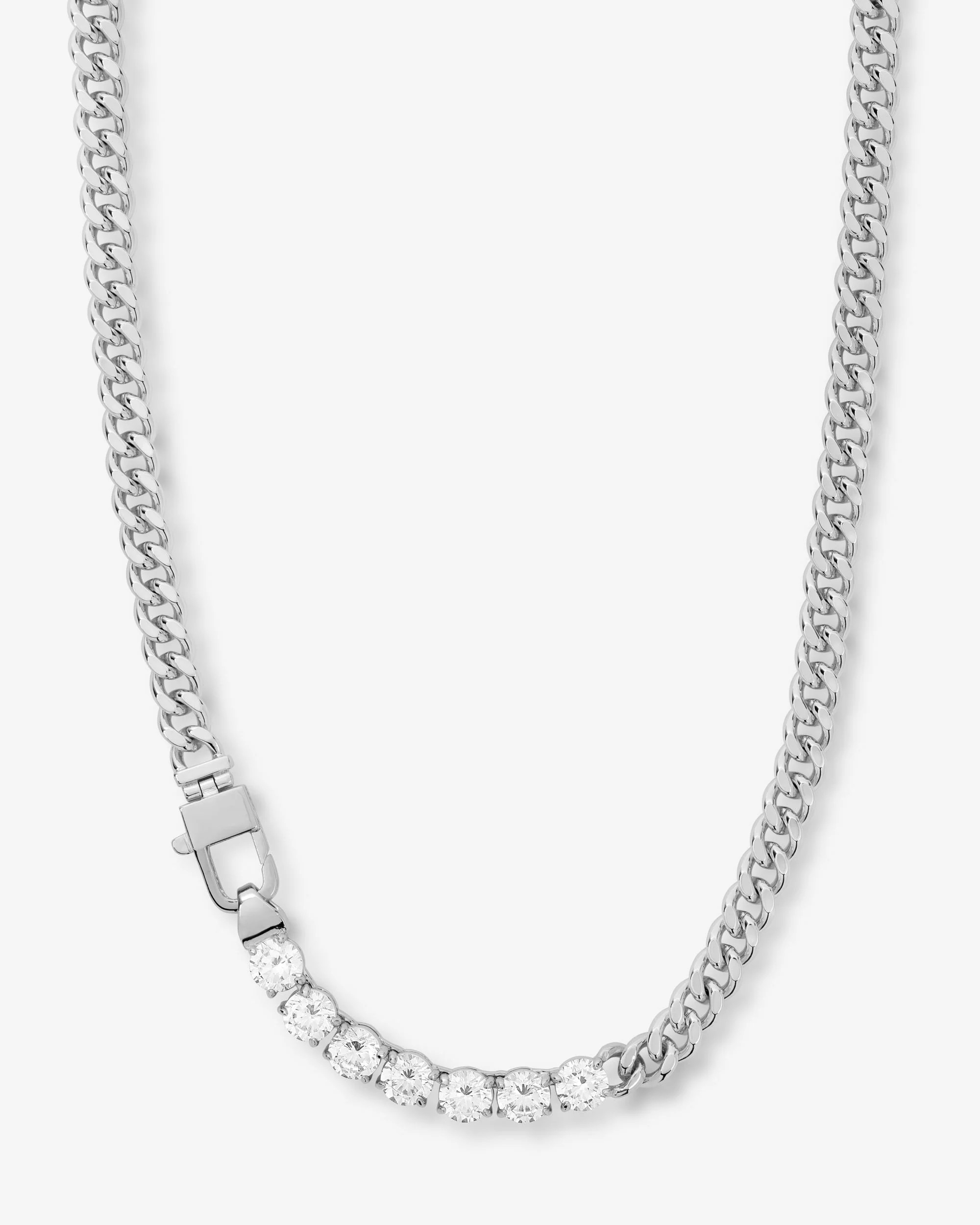 Julian Loves Diamonds Necklace - Silver|White Diamondettes | Melinda Maria Jewelry
