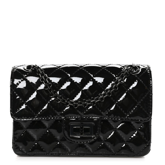 Patent Calfskin Quilted 2.55 Reissue Mini Flap So Black | FASHIONPHILE (US)