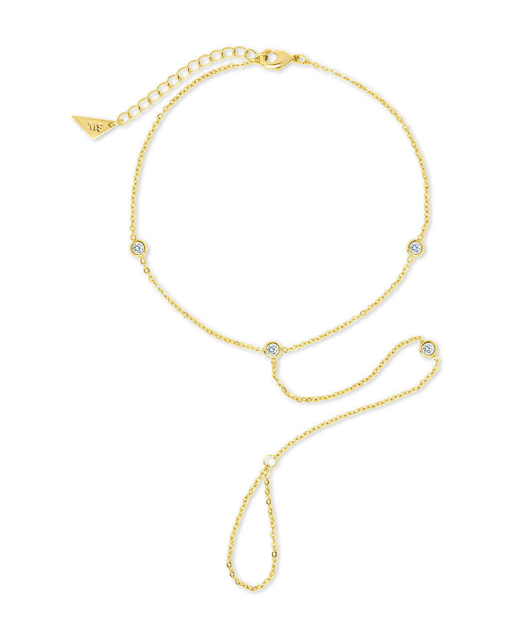 Sylvia CZ Chain Toe Anklet | Sterling Forever