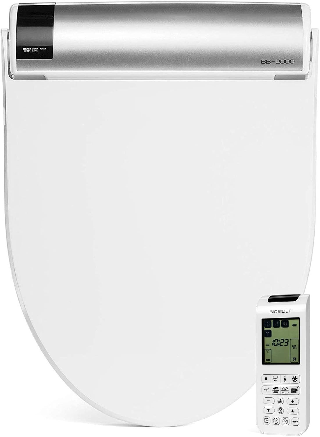 Bio Bidet BB2000 Bliss Electric Bidet Toilet Seat, Warm Water with Air Dryer, Heated Seat with Sensor and Slow Close Lid, Night Light, Remote Control, Elongated, White | Amazon (US)