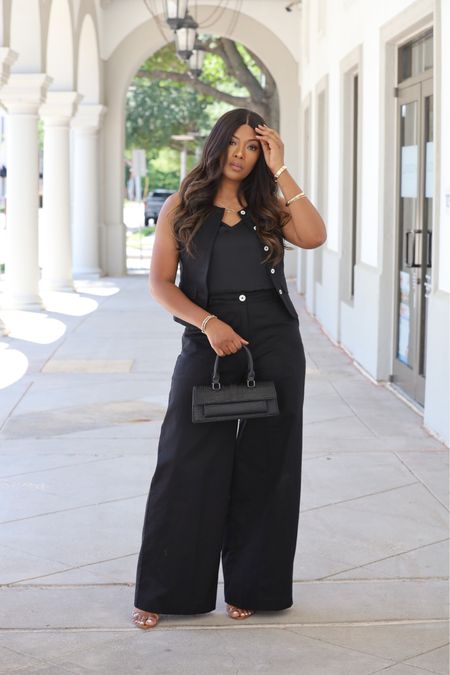 Vest and wide leg trousers from REVOLVE! Sets! Summer minimalistic outfit. Grad party, dinner party, church, office attire. 

#LTKworkwear #LTKstyletip #LTKover40