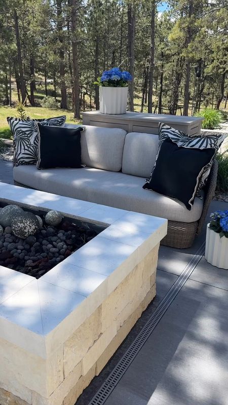#ad #LowesPartner Summer starts with savings. Make sure you set your alarm for Memorial Day Doorbusters @Lowes. I loved adding outdoor pillows to our space to make this area super comfy! These planters paired with the hydrangeas add the perfect texture this season! 

#LTKSeasonal #LTKHome #LTKVideo