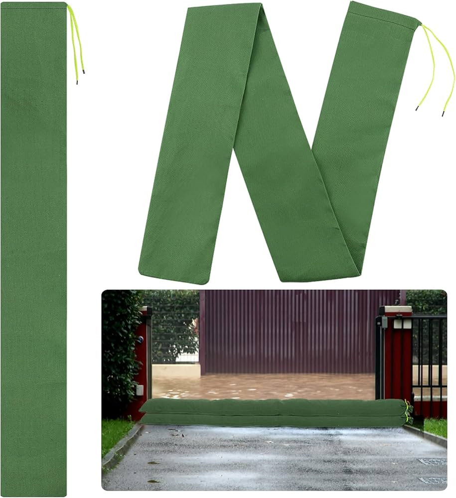 2Pcs 10'× 6'' Long Canvas Sandbags- Thickened Canvas Flood Protection Sand Bags with Elastic Ban... | Amazon (US)