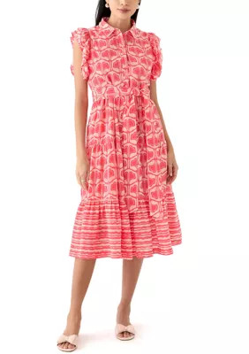 Crown & Ivy™ Petite Printed Midi Dress | Belk