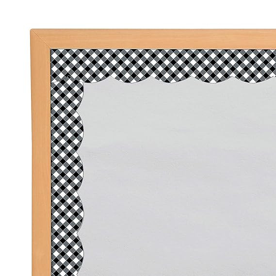 Fun Express - Sgs Black and White Gingham Bb Border - Educational - Classroom Decorations - Bulle... | Amazon (US)