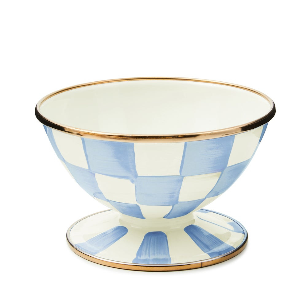 Sky Check Ice Cream Dish | MacKenzie-Childs