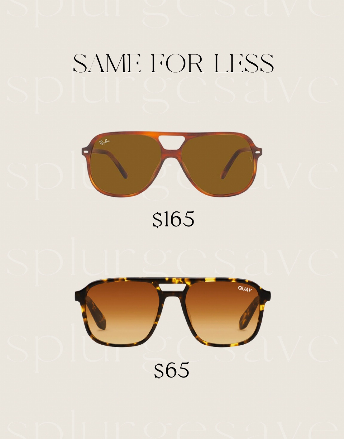 same look for less

#styleforless #dupe #sunglasses #raybans #raybandupe #quay #unisex #forher #forhim #summer #spring

#LTKFind #LTKSale #LTKunder100