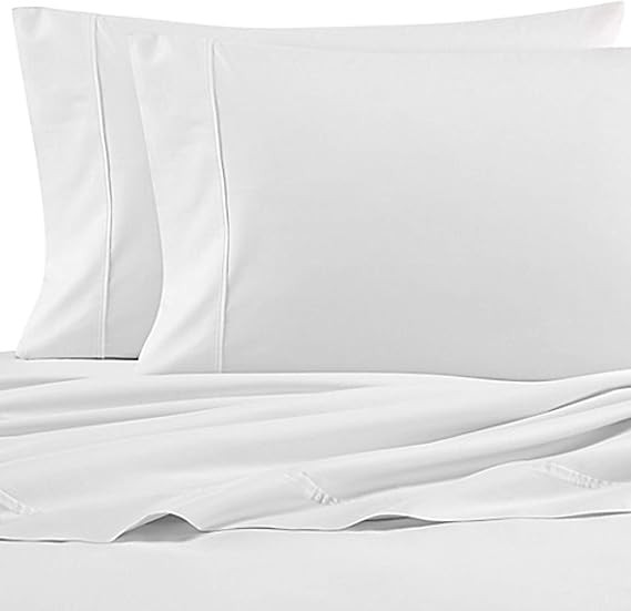 Nautica - King Sheet Set, Cotton Percale Bedding Set, Crisp & Cool, Lightweight & Breathable (Whi... | Amazon (US)