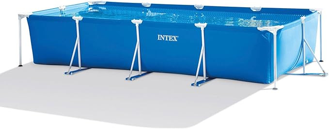Intex 14.75' x 86" x 33" Rectangular Frame Above Ground Outdoor Backyard Swimming Pool with Flow ... | Amazon (US)