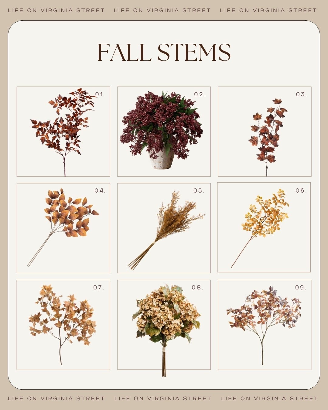 Fall stems! 😍

fall stems, fall floral stems, fall faux stems, artificial fall stems, autumn stems, faux fall branches, fall branches, autumn branches, fall foliage, faux fall foliage, fall greenery, seasonal stems, decorative stems, fall flower stems, fall floral arrangement, autumn floral arrangement, fall flower arrangement, fall vase arrangement, fall centerpiece, fall centerpiece ideas, fall home decor, autumn home decor, neutral fall decor, warm fall decor, elevated fall decor, organic modern fall decor, traditional fall decor, vintage fall decor, moody fall decor, designer inspired fall decor, faux maple stems, maple leaf branches, faux oak branches, oak leaf stems, faux eucalyptus stems, eucalyptus branches, berry stems, burgundy stems, rust stems, brown stems, olive green stems, golden stems, burnt orange stems, cream floral stems, dried look stems, dried florals, faux dried flowers, hydrangea stems, faux hydrangeas, magnolia stems, wildflower stems, berry branches, leaf branches, tall faux branches, oversized stems, realistic faux stems, faux botanicals, seasonal florals, vase filler, ceramic vase decor, stone vase decor, urn vase arrangement, entryway stems, console table decor, dining table centerpiece, coffee table decor, kitchen island decor, mantel decor, shelf styling, fall entryway decor, fall living room decor, fall dining room decor, fall kitchen decor, Thanksgiving decor, harvest decor, cozy fall home, fall decorating ideas, fall home styling, McGee and Co inspired, Pottery Barn inspired, Amber Interiors inspired, designer look for less

#LTKHome #LTKSeasonal