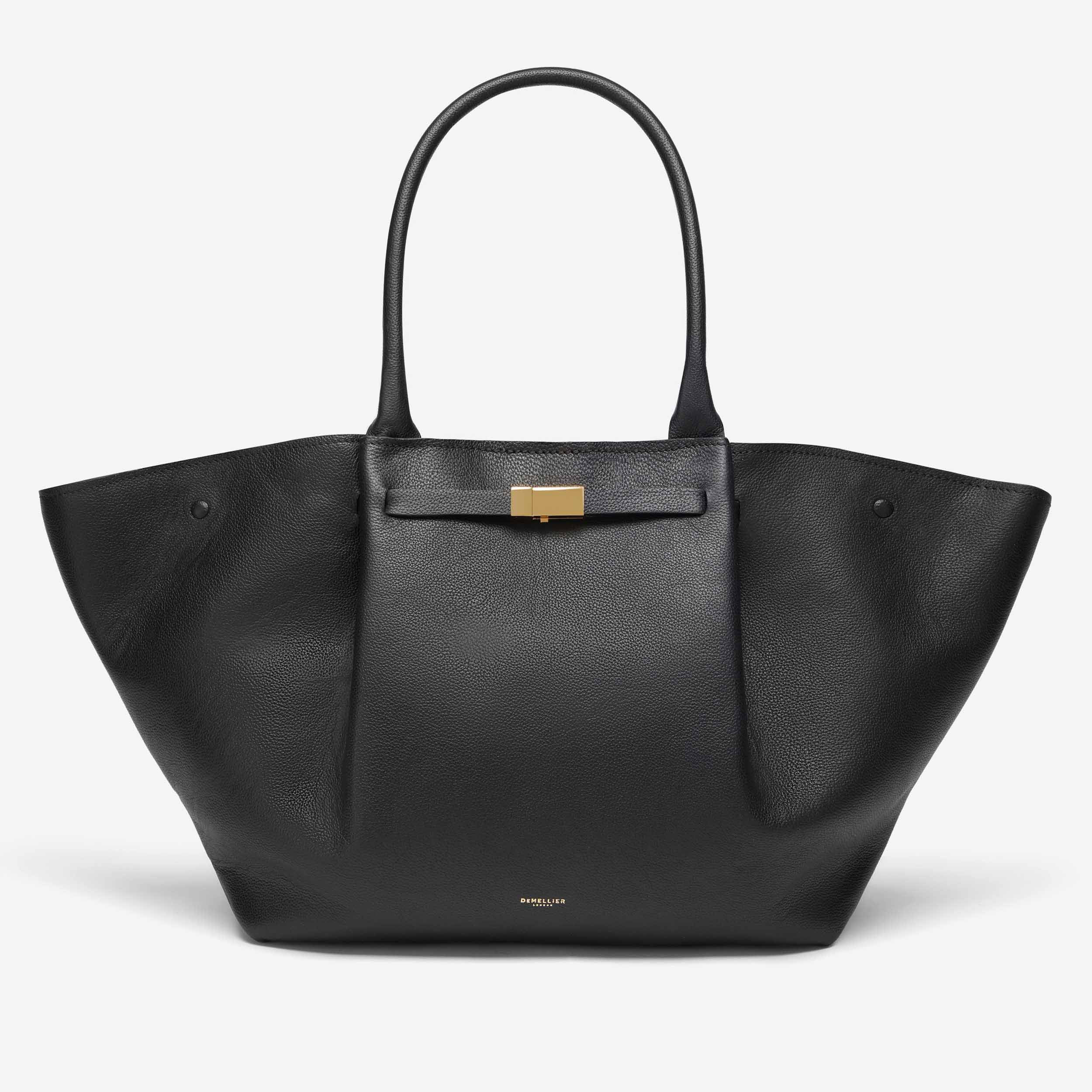 DeMellier The New York in Black Small Grain Leather Shoulder bag | DeMellier