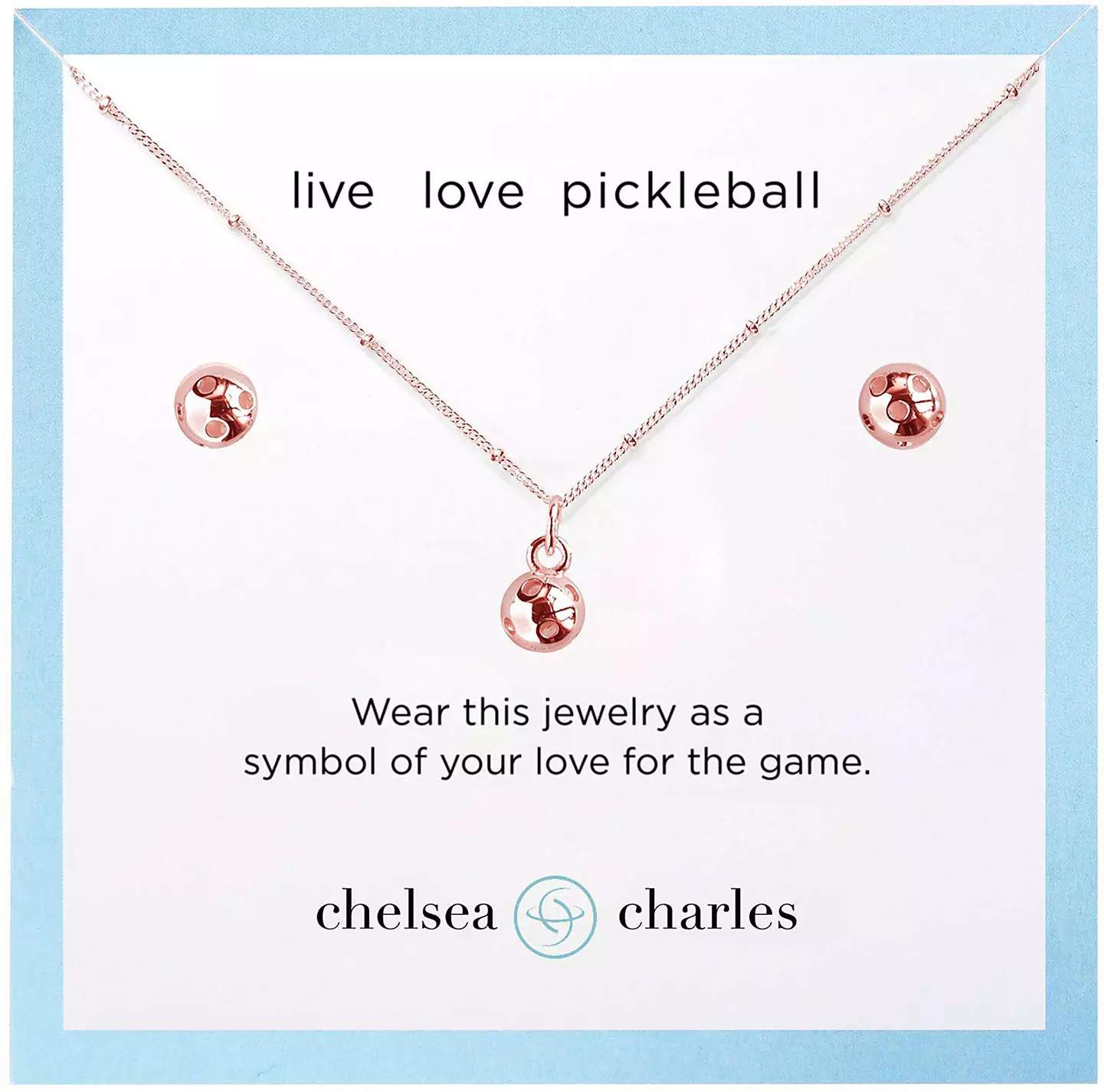 Chelsea Charles Pickleball Charm Necklace and Earrings Gift Set | DICK'S Sporting Goods