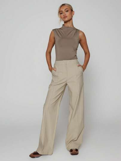 MUSERA Pantaloni casual con gamba dritta e vita bassa | SHEIN