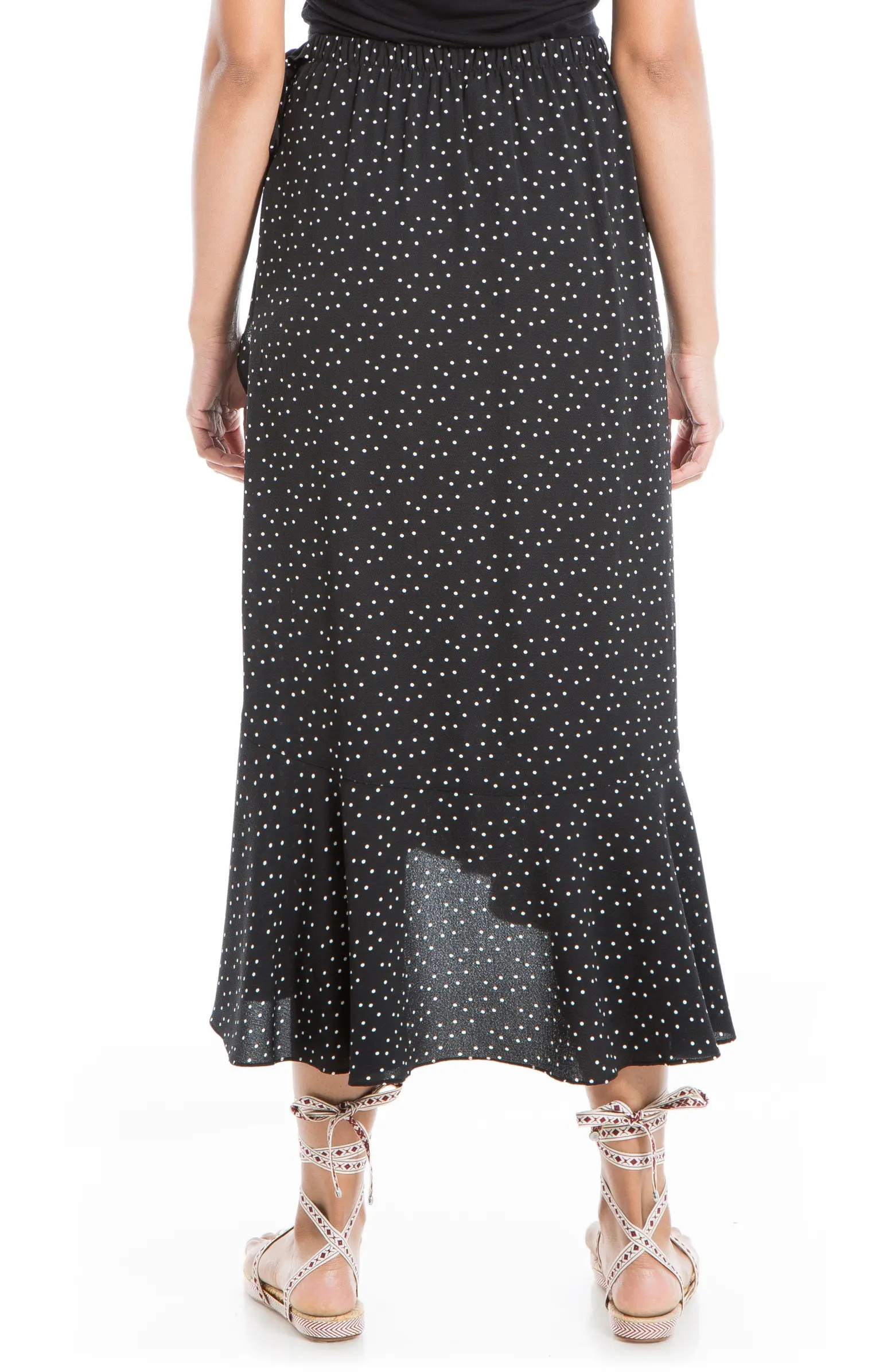 Side Tie Ruffle Crepe Maxi Skirt | Nordstrom Rack