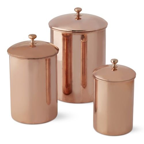 Copper Canisters, Set of 3 | Williams-Sonoma