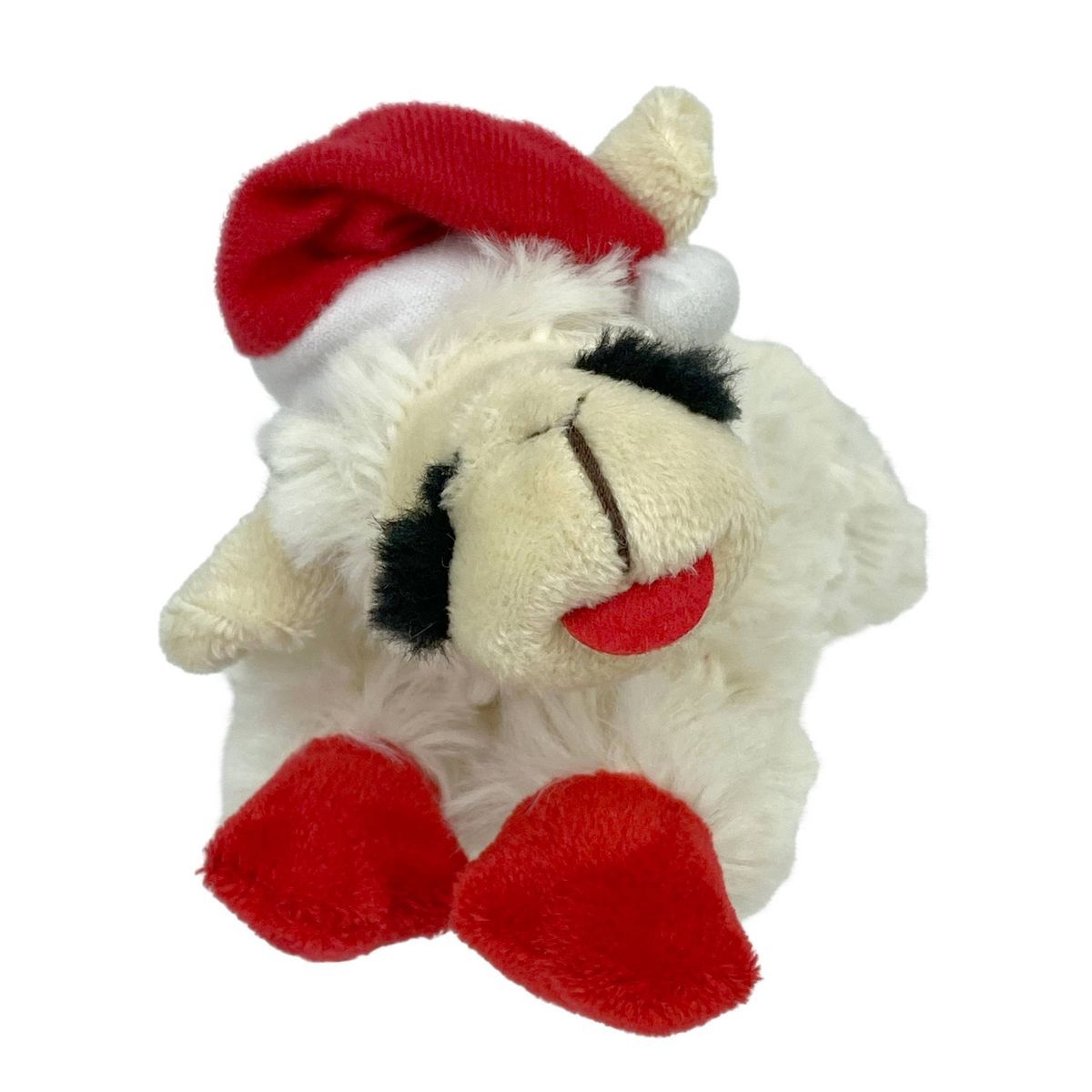 Multipet Christmas Lamb Chop with Santa Hat Dog Toy - 6" | Target