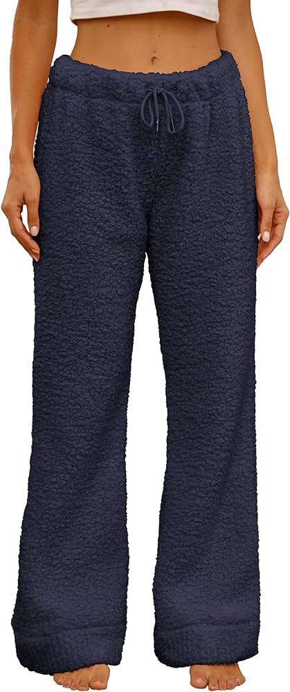 Famulily Womens Winter Cozy Lounge Pants Warm Soft Fleece Pajama Bottoms Sleepwear | Amazon (US)