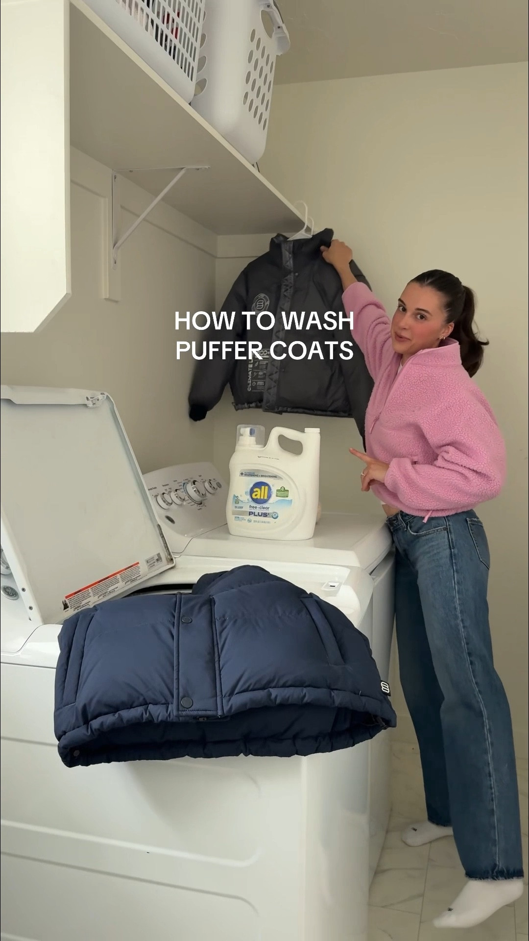 How to wash your puffers! Jeans are Levi’s low loose wearing a 26!

#LTKootd