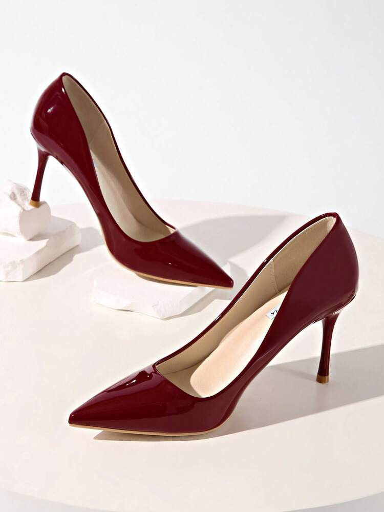 Brgubdy Heels  | SHEIN