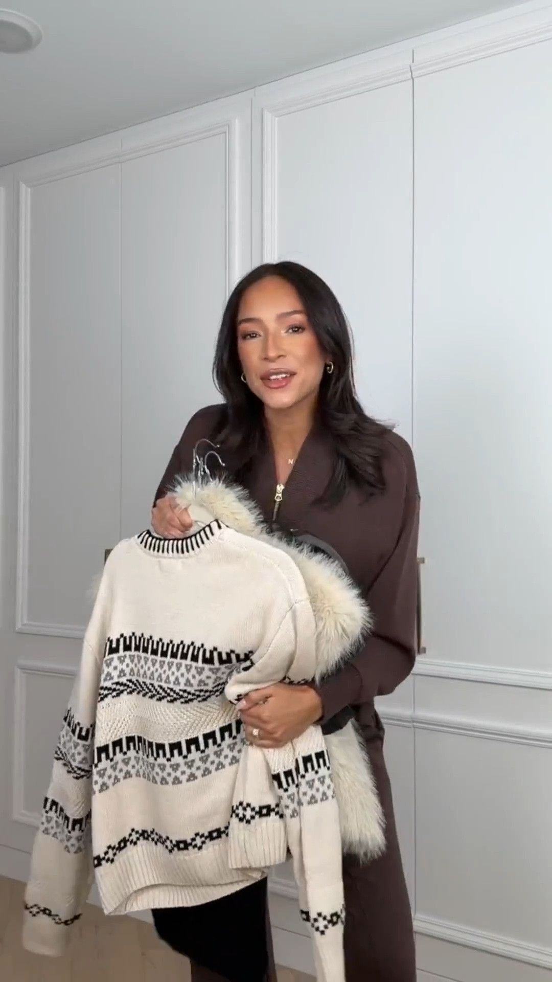 Casual holiday outfits ✨ festive, yet comfy and chic holiday looks all on sale for Black Friday! Sizing details below 👇🏽 Fair isle sweater - L Leggings - M Fur Vest - M Embellished Top - L Black Barrel Pants - M Halz-Zip - M Wide Leg Pants - M Wool Coat - M 

Holiday outfit 
Holiday party outfit 
Winter outfit 
Winter fashion 
Bump friendly outfit 
New Year’s Eve outfit 

#LTKFindsUnder100 #LTKHoliday #LTKSeasonal